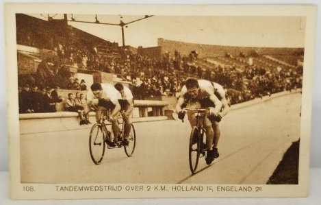1928 Real Photo Postcard Vintage Bicycle Olympics (1 of 2)