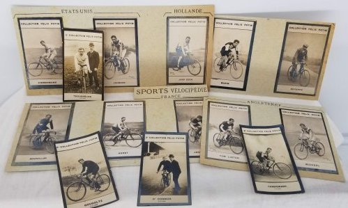 Set Vintage Felix Potin Bicycle Cards ~ Velocipedie (1 of 4)