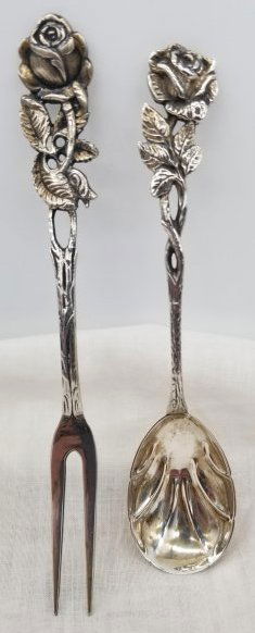 Serving Set Spoon & Fork ~ 800 silver (1 of 2)