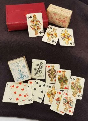 Two Miniature decks of Antique Playing Cards ~ Travel Set (1 of 2)