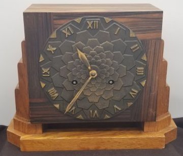 Amsterdam School Clock ~ Rosewood & Bronze ~ 1920/30s (1 of 4)