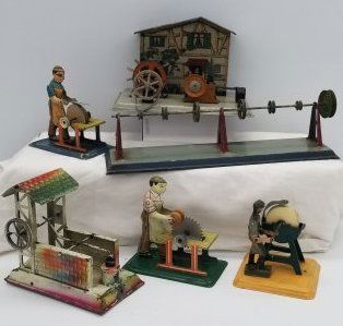 Set of Steam Toy Accessory's  ~ Lithographed Tin ~ (1 of 6)