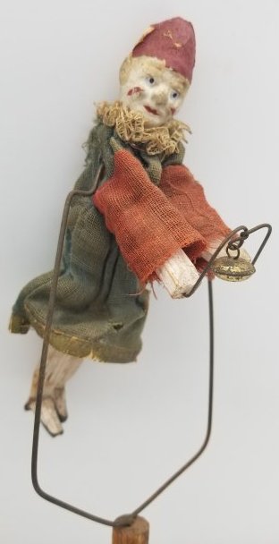 Paper Mache Clown Bell Toy (1 of 3)
