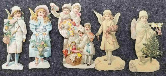 Collection of Snow Children Die Cuts ~ Circa 1910 (1 of 5)