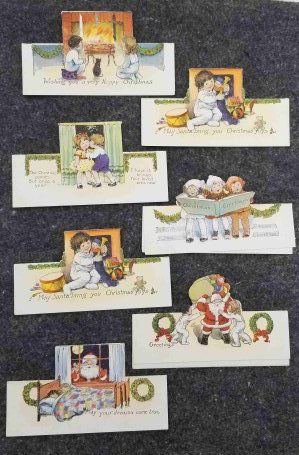 Collection of Santa and Children Christmas Die Cut Stand Ups ~ Circa 1930 (1 of 5)