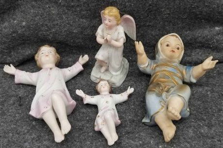 Collection Old Porcelain Angel & Jesus Figures (1 of 9)
