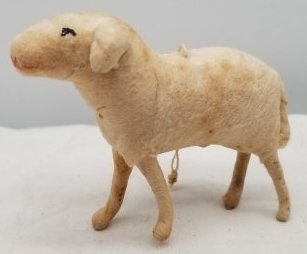 Old German Spun Cotton Sheep Feather Tree Ornament (1 of 3)