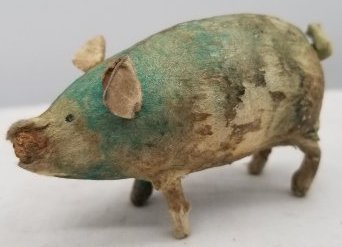 Old Spun Cotton Pig Feather Tree Ornament (1 of 2)