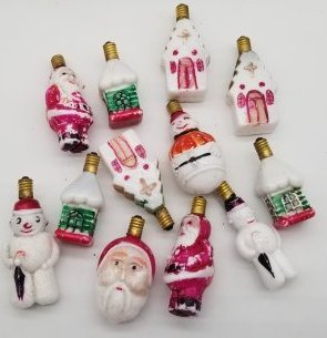 Collection of Vintage Milk Glass Christmas Tree Light Bulbs (1 of 3)