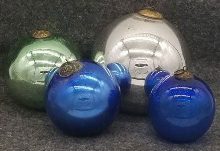 Old German Glass Kugel Christmas Ornaments ~ Biedermeier (1 of 3)