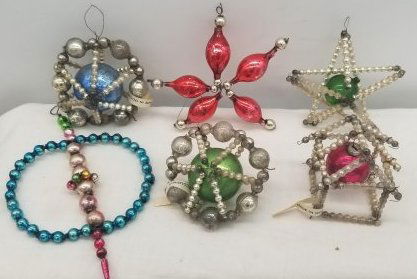 Vintage Glass Bead Christmas Tree Decorations (1 of 4)