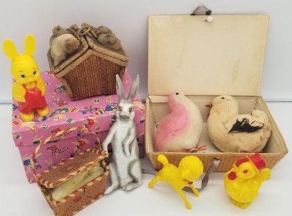 Large Lot of Antique & Vintage Easter ~ Spun Cotton ~ Candy Containers (1 of 7)