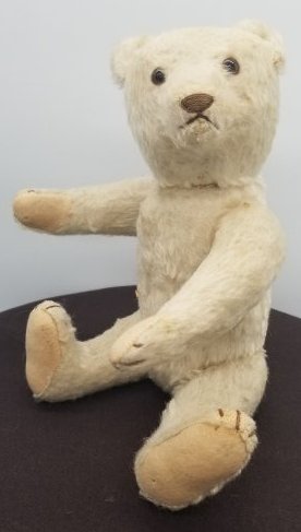 White Mohair Teddy Bear w/ Working Squeaker ~ US Zone Germany Label (1 of 8)