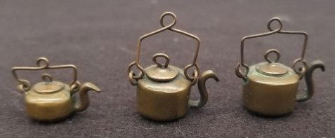 Miniature Tea Pots made from US Pennies ~ Mid West Prison ~ Folk Art (1 of 2)