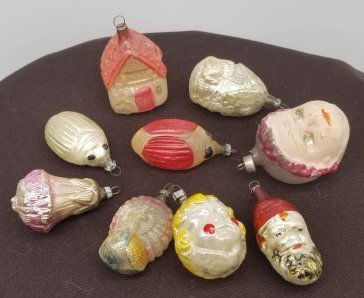 German Blown Glass Feather Tree Ornaments (1 of 6)