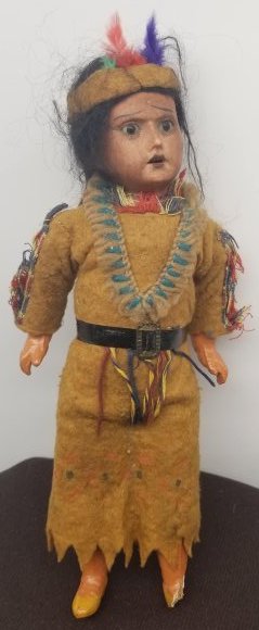 German Bisque Native American Doll ~ Original Clothes (1 of 4)