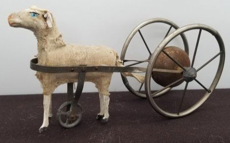 German Stick Leg Sheep Pulling Bell Toy (1 of 6)