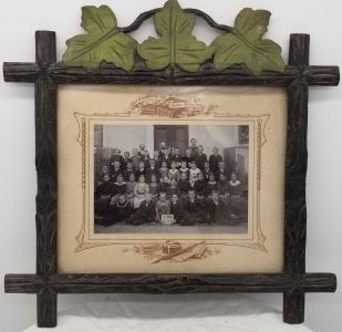 Carved & Painted Folk Art Frame ~ circa 1890: a wonderful old frame, 37cm x 35.5cm