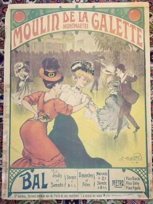 Antique French Dance Hall Poster: A Great Antique poster