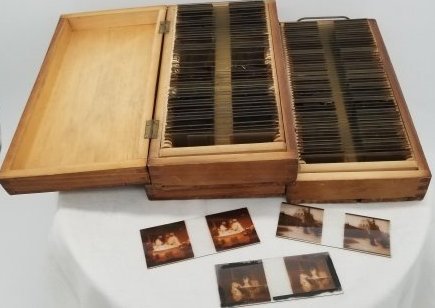 Old Glass Sterio Viewer Slides ~ 2 boxes (1 of 6)