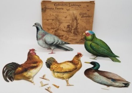 Large Die Cut Birds circa 1890 ~ Original Package (1 of 8)