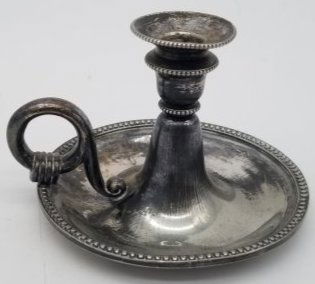 Miniature Victorian Chamber Stick ~ Silver Plate ~ Wood & Sons (1 of 4)