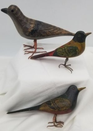 Folk Art Bird Carvings ~ Amazing Paint ~ 1900/1920 (1 of 5)