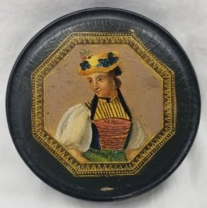 Paper Mache Snuff box ~ 19th century (1 of 4)