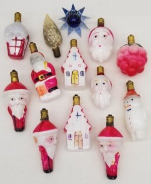 13 old Working Christmas Tree Light Bulbs ~ Matchless Star (1 of 3)