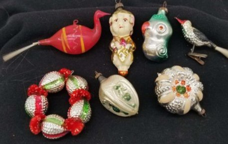 Old German Mercury Glass Feather Tree Ornaments (1 of 5)