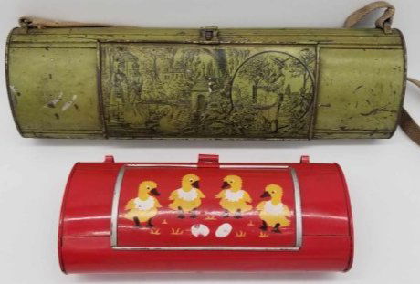 2 Tin Vasculum ~ Collecting Botanical Specimens (1 of 4)