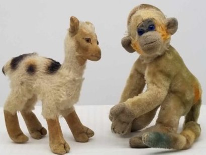 Steiff Llama and Monkey ~ Mohair ~ Glass Eyes (1 of 5)