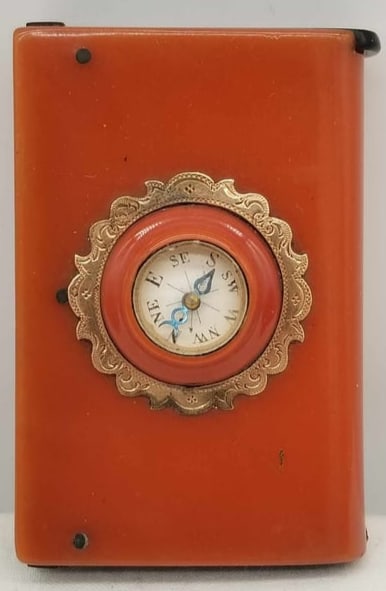 Match Safe 19th Century ~ Vesta Case ~ Compass: We are selling a collection of over 100 Vesta cases assembled by one owner over several decades, there are many rare examples with a large Variety of materials and subject matter. Royal Collectibles, 