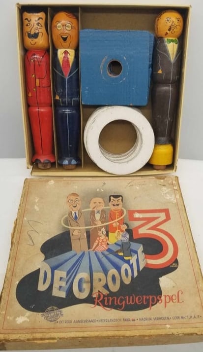 {{RARE}} De Groote 3 ~ The Great 3 ~ ring toss ~ World War 2 (1 of 8)
