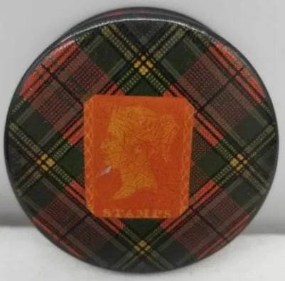 Victorian Tartanware ~ 19th century Young Queen Victoria stamp box (1 of 3)