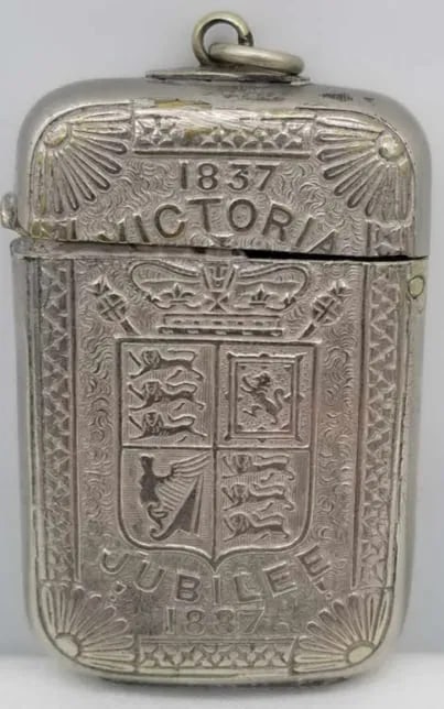 Match Safe 19th Century ~ Vesta Case ~ 1837 Victoria Jubilee (1 of 2)