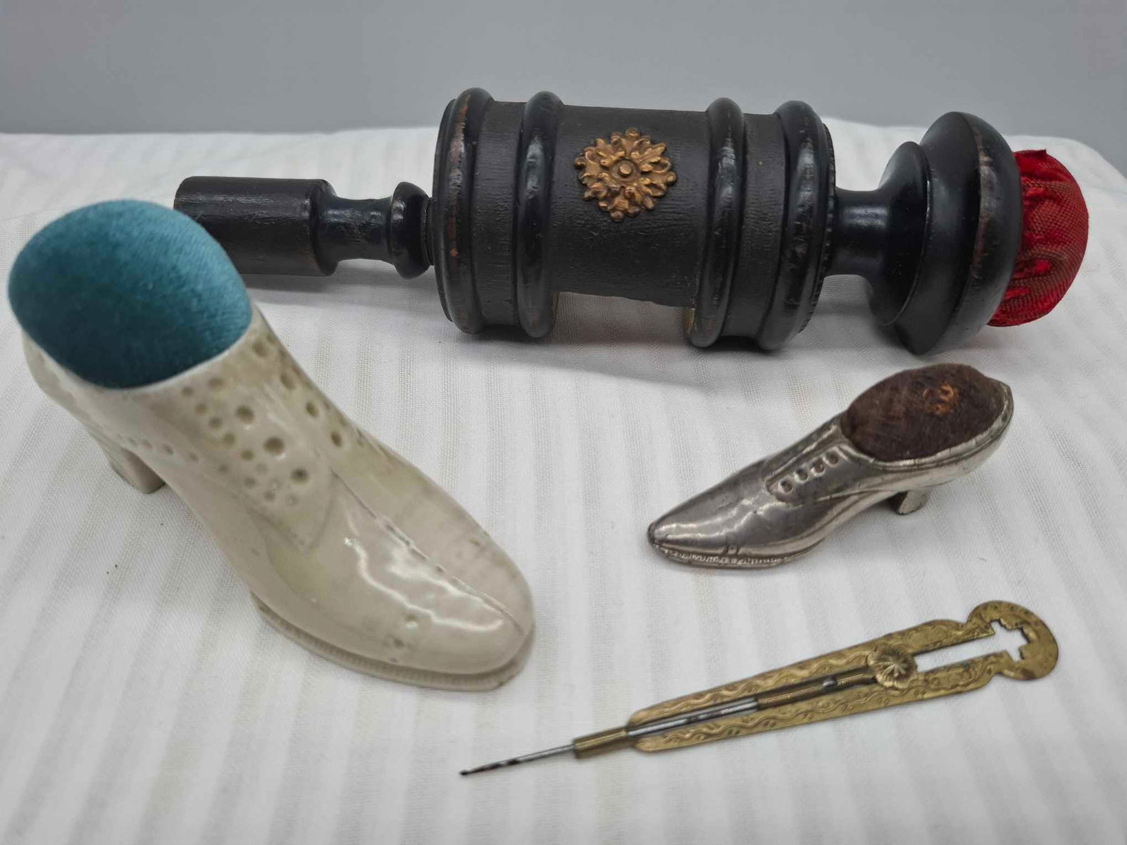 Antique Pincushions & Retractable Crochet Hook (1 of 4)