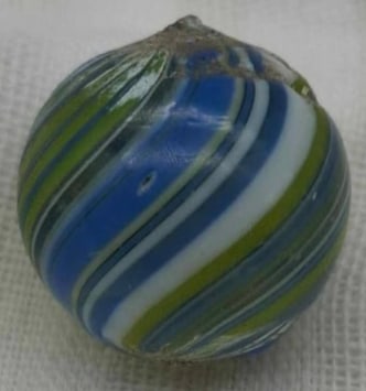 Antique German Handmade Marble ~ indian (1 of 4)