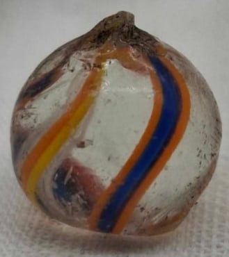 Antique German Handmade Marble ~: Very nice old German Handmade Marble, it is part of a one owner collection we are selling, this is about .9 cm