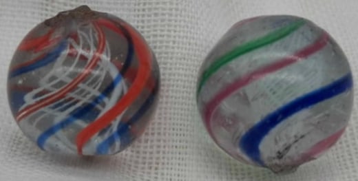 Antique German Handmade Marbles: Very nice old German Handmade Marbles, it is part of a one owner collection we are selling, this is about 1 cm