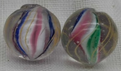 Antique German Handmade Marbles: Very nice old German Handmade Marbles, it is part of a one owner collection we are selling, this is about 1 cm