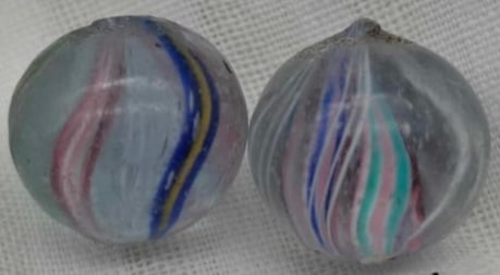 Antique German Handmade Marbles: Very nice old German Handmade Marbles, it is part of a one owner collection we are selling, this is about 1 cm