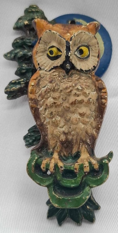 Antique Cast Brass Owl Door knocker (1 of 5)