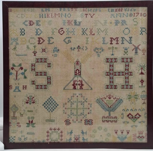 Needlework Sampler ~ Dated 1780 (1 of 8)