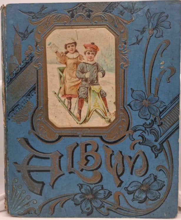 Victorian Scrapbook ~ Santa Claus, Angels +++: a very nice Victorian Scrapbook, is it about 8 x 10 inches, pages are secure, very good overall,