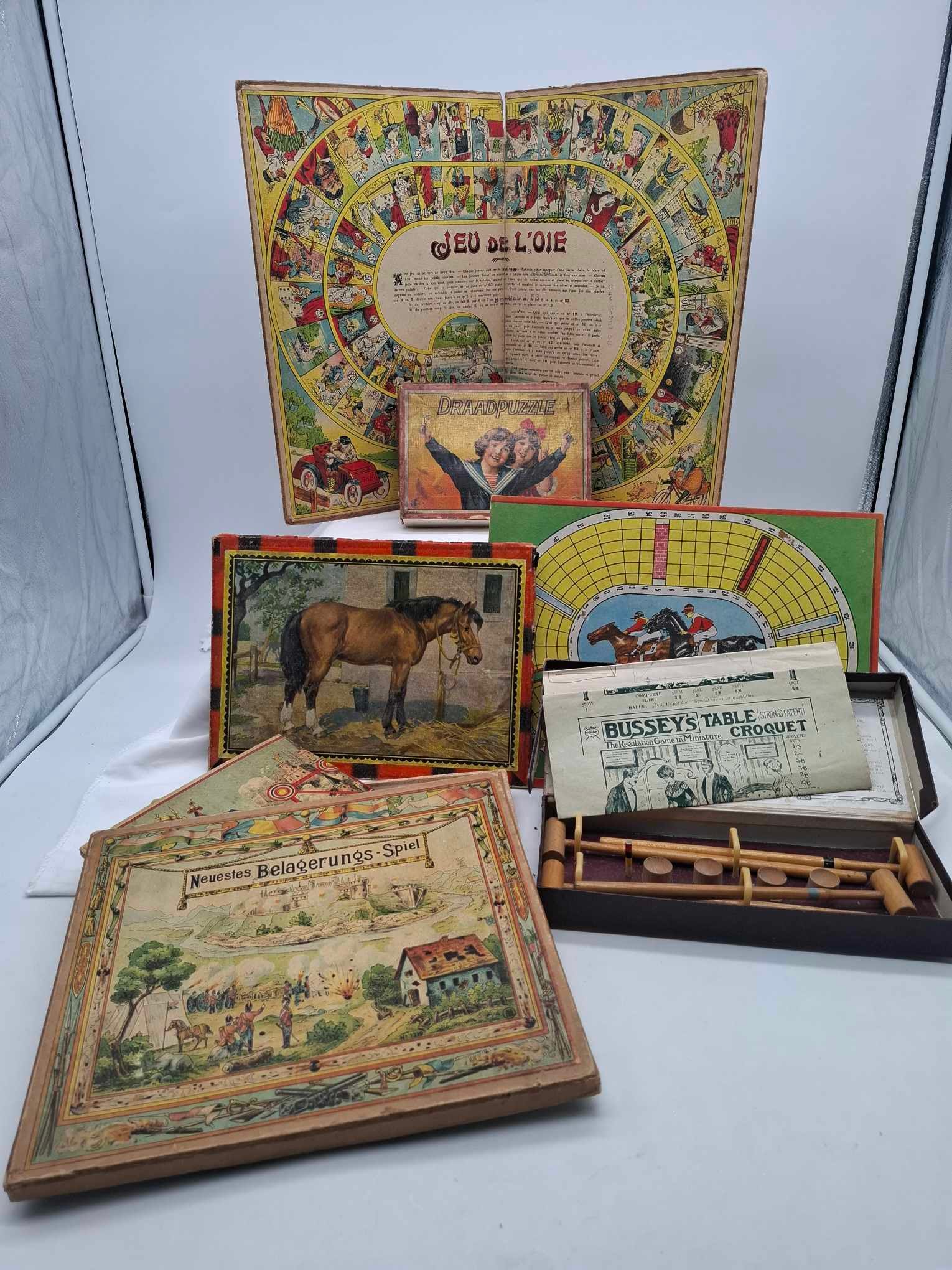 Collection of Vintage Games and Game Boards ~ 1890/1920: this is a great collection of games and game boards, Great Graphics