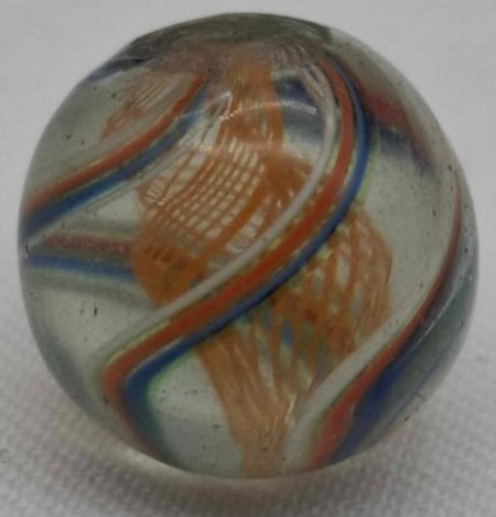 Antique German Handmade Marble ~ circa 1900: Very nice old German Handmade Marble, it is the last part of a one owner collection we are selling, please look at the photos, this is about 1.5 cm