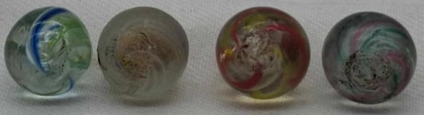 Antique German Handmade Marble ~ circa 1900: Very nice old German Handmade Marble, it is the last part of a one owner collection we are selling, please look at the photos, this is about 1 cm