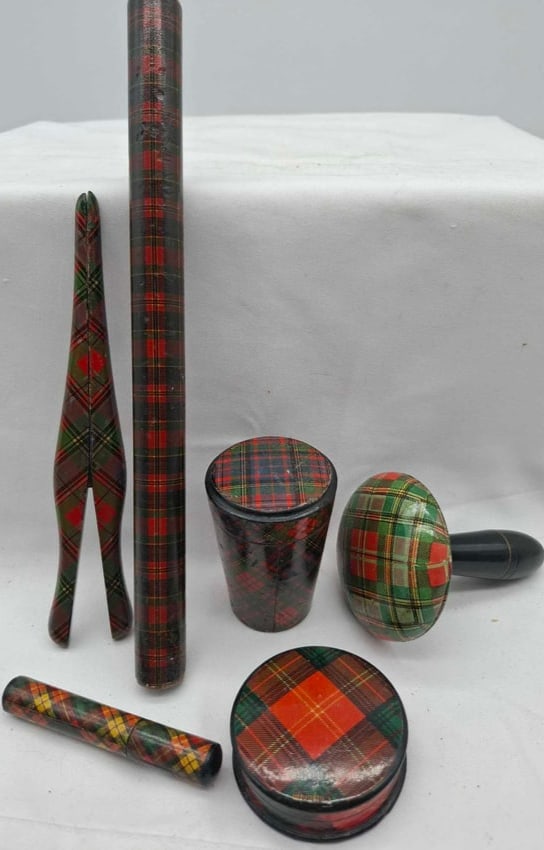Collection Tartanware ~ Glove stretcher ~ Shot Glass ~ Etc (1 of 3)