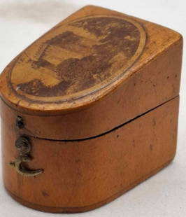 Mauchlinware ~ Sterling Thimble w/Box: We are offering a Beautiful Collection of Mauchlinware, all collected by one person on her family trips to England when she was a child, some Rare Items, this piece is about 1 1/4 inches tall